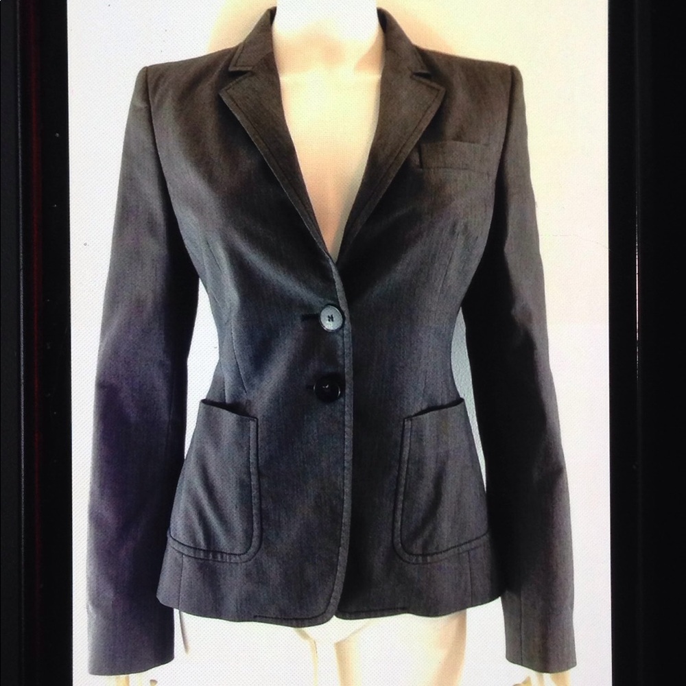 Rene Lezard Shaped Fit Lined Button Career Blazer